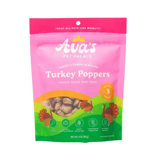 Friandises lyophilisées pour chiens Ava's Pet Palace - Bouchées de dinde (85 g)