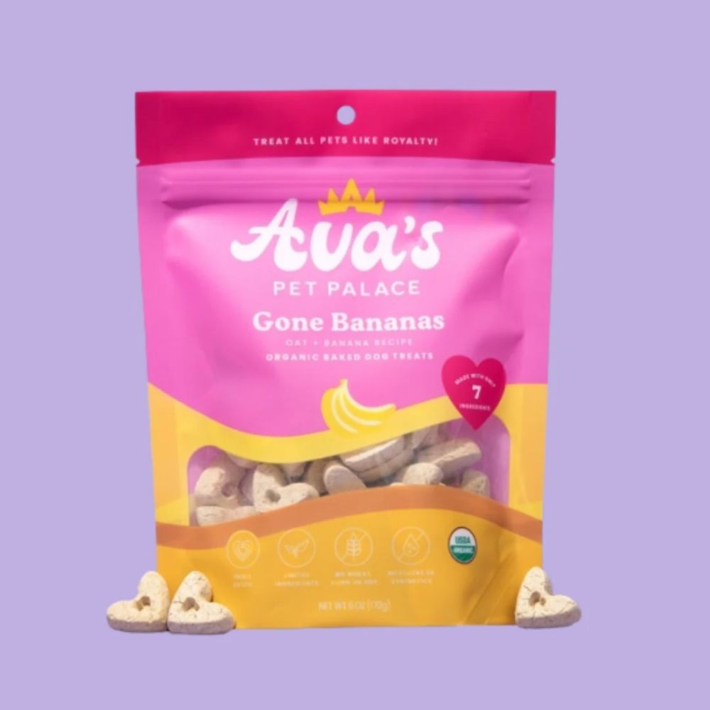 Premios orgánicos horneados para perros Ava's Pet Palace - Gone Bananas (6 oz) / Paquete de 2