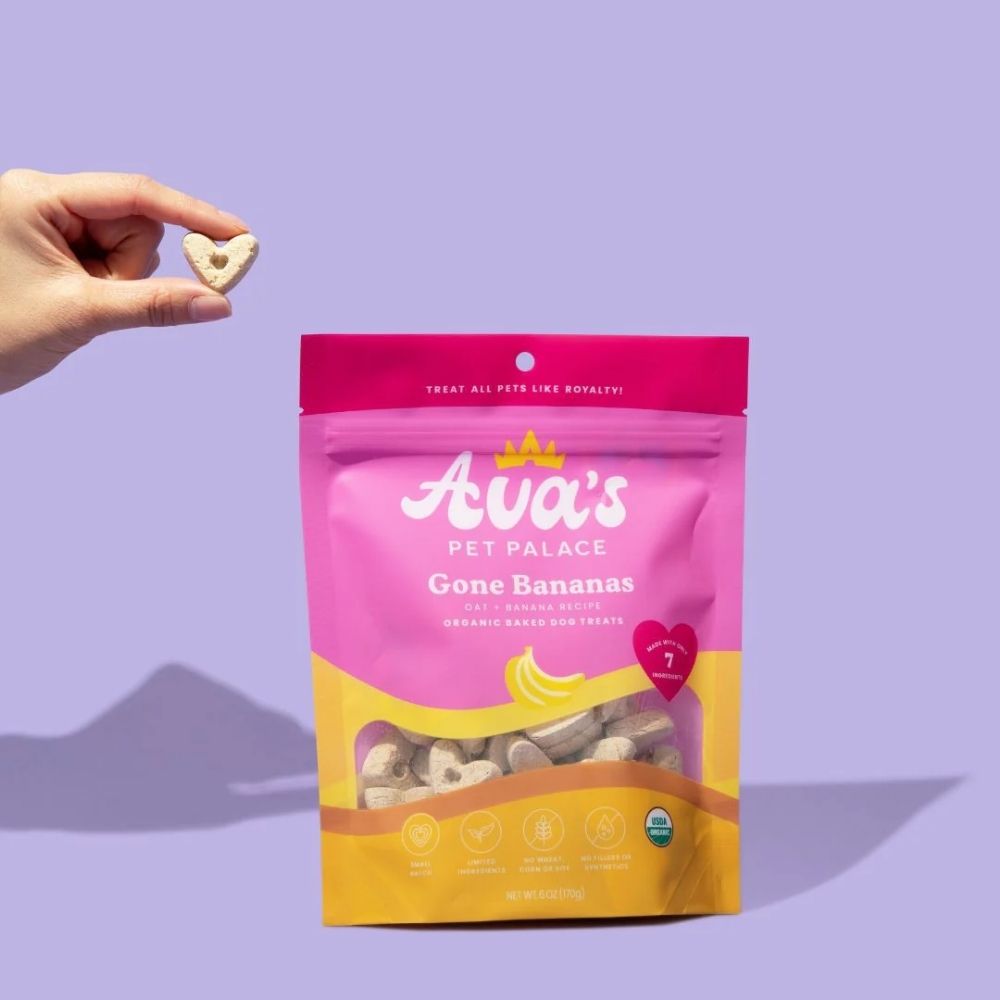 Premios orgánicos horneados para perros Ava's Pet Palace - Gone Bananas (6 oz) / Paquete de 2