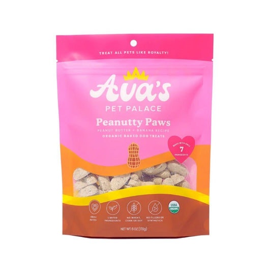 Friandises bio pour chiens cuites au four Ava's Pet Palace - Pâtes aux cacahuètes (170 g) / Lot de 2