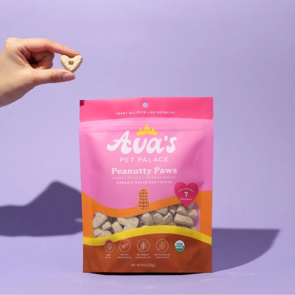 Friandises bio pour chiens cuites au four Ava's Pet Palace - Pâtes aux cacahuètes (170 g) / Lot de 2
