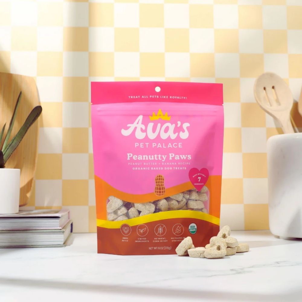 Friandises bio pour chiens cuites au four Ava's Pet Palace - Pâtes aux cacahuètes (170 g) / Lot de 2
