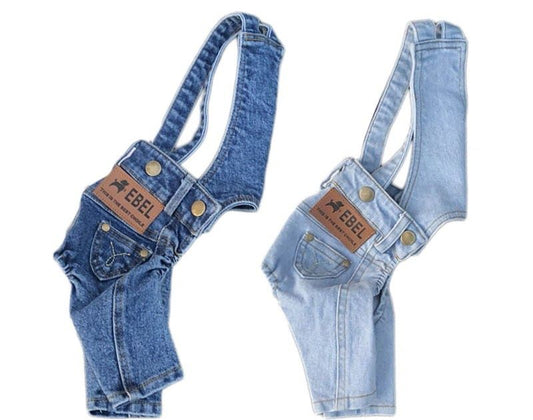 Combinaison en jean pour petits animaux de compagnie 