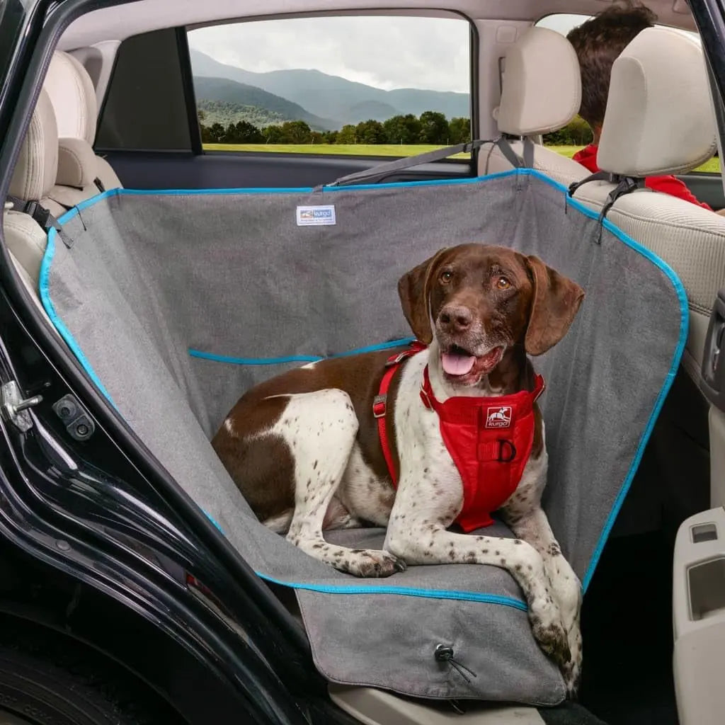 Hamaca de media plaza Heather, funda para asiento de coche para mascotas, hamacas de coche para perros, resistente al agua, 70 cm de ancho (gris jaspeado)