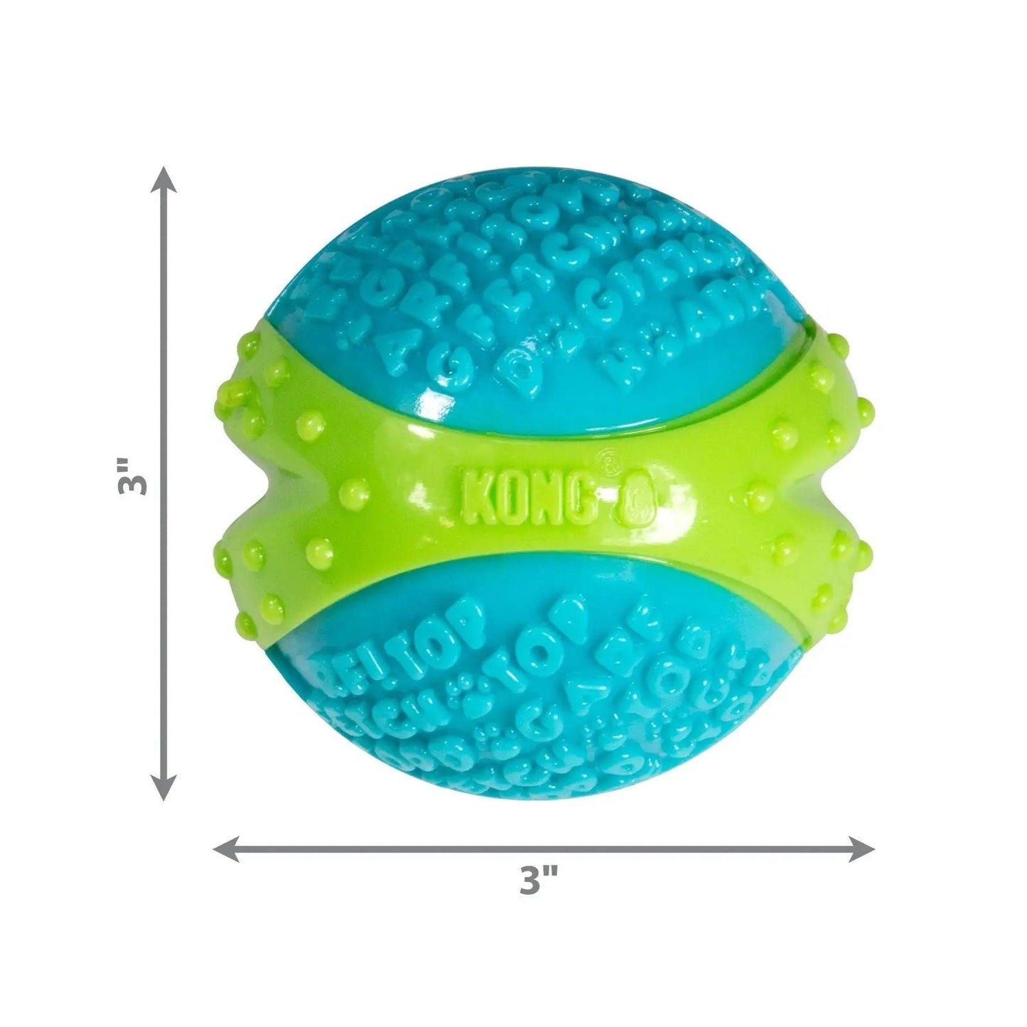 Kong Corestrength Grande Balle à Mâcher Verte pour Chiens - Jouet de Soin Dentaire à Lancer
