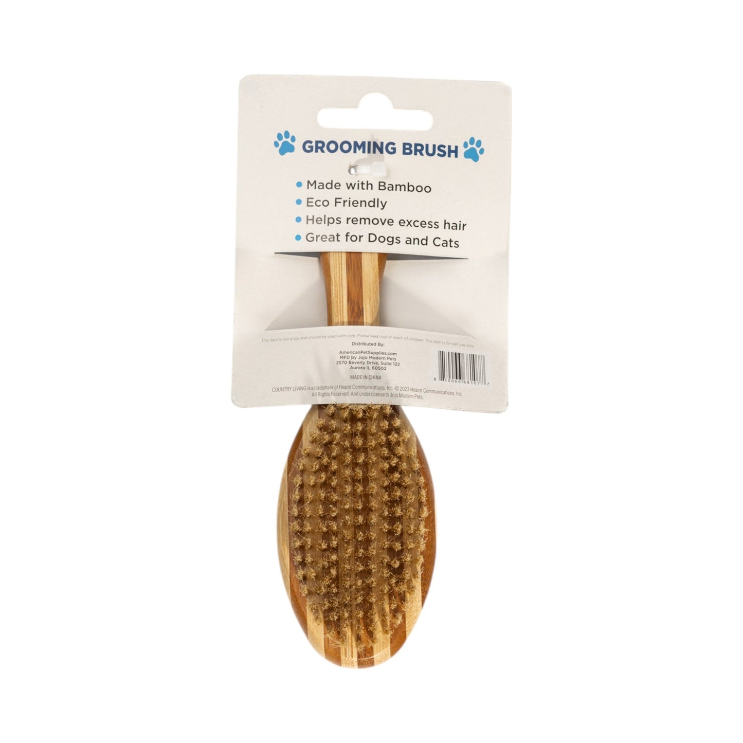Brosse pour chien double face en bois naturel Country Living - Ergonomique, durable et polyvalente