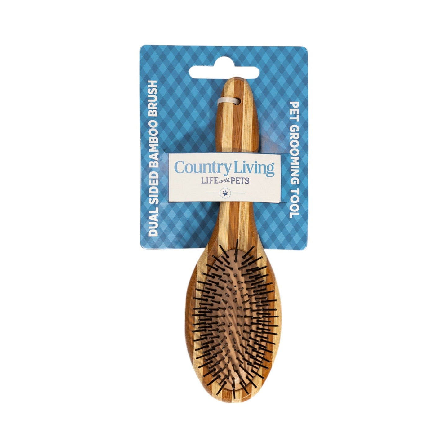 Brosse pour chien double face en bois naturel Country Living - Ergonomique, durable et polyvalente