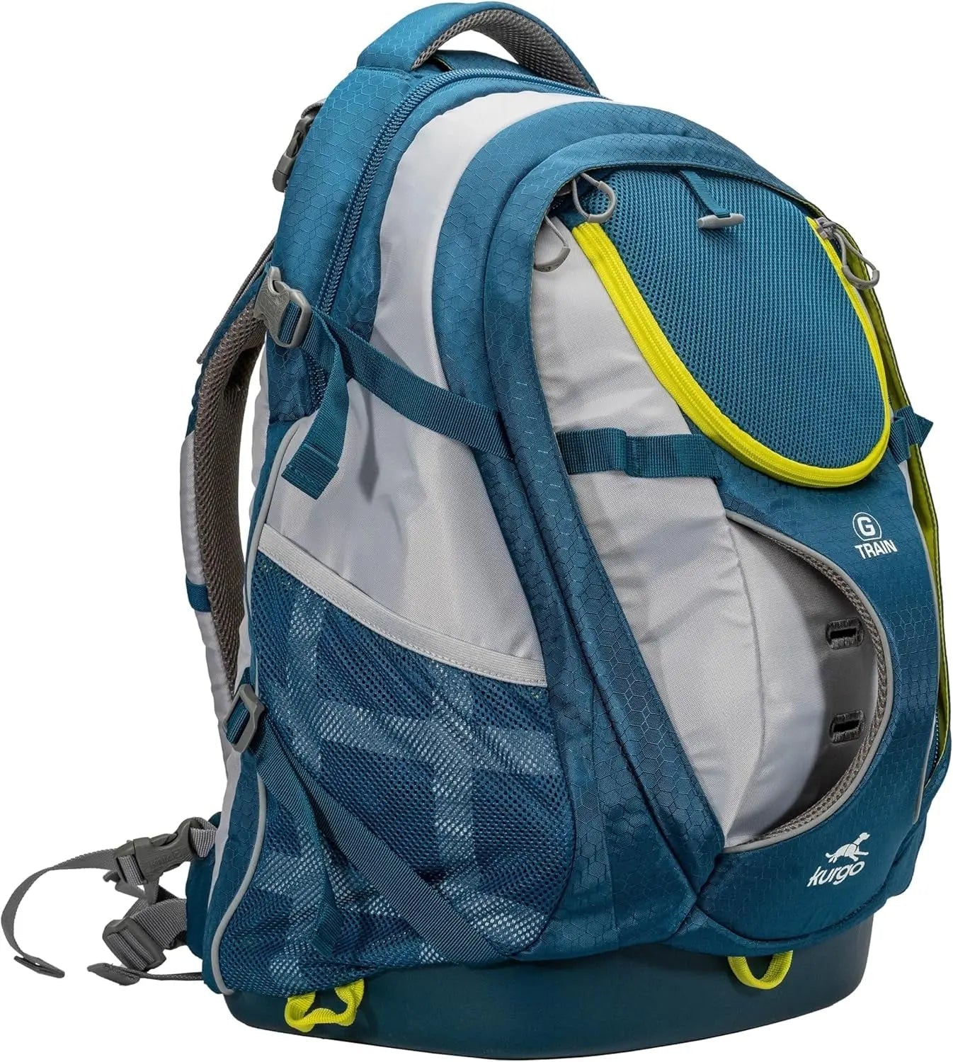 G-Train Dog Carrier Backpack - Comfortable Travel Bag for Pets up to 25 Lbs - Waterproof Bottom - Multi-Compartment Pack - Dog Hiking Gear - Rugged Adventure Backpack - Ink Blue
