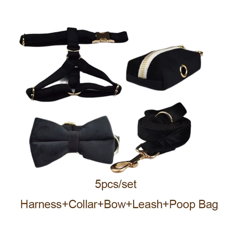 Conjunto clásico de terciopelo negro personalizado