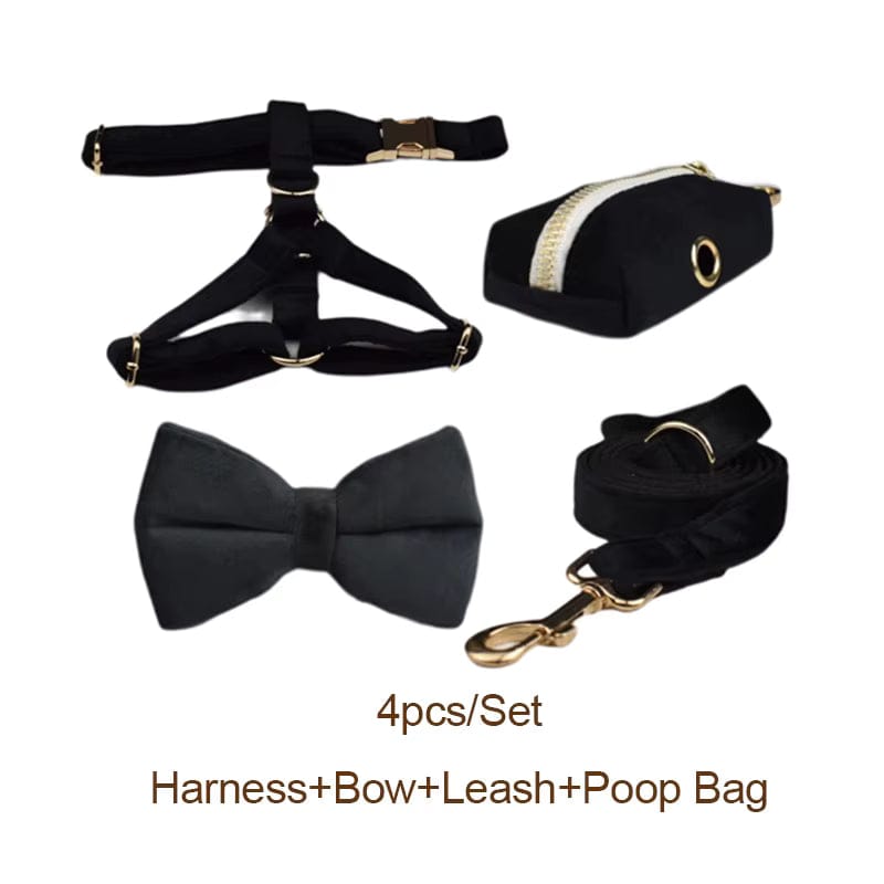 Conjunto clásico de terciopelo negro personalizado