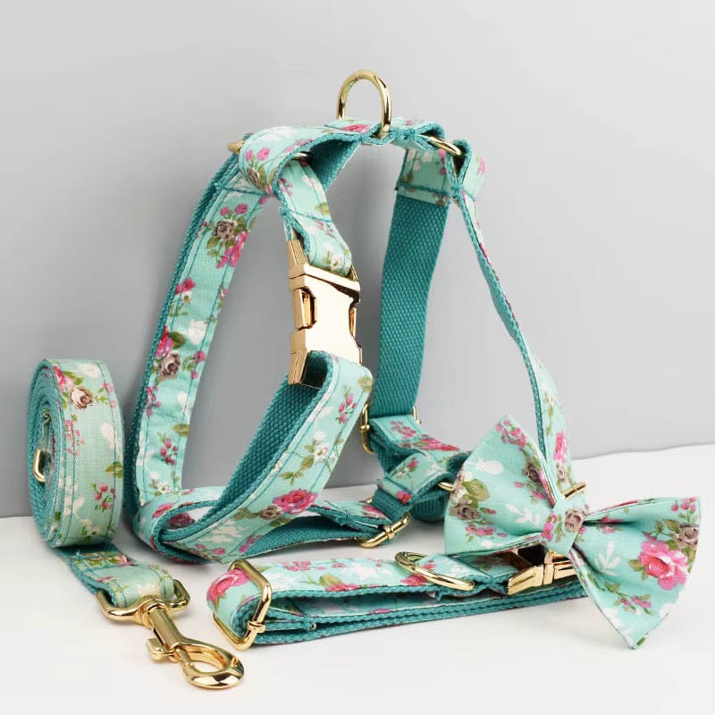 Conjunto clásico floral personalizado de Blue Blossom