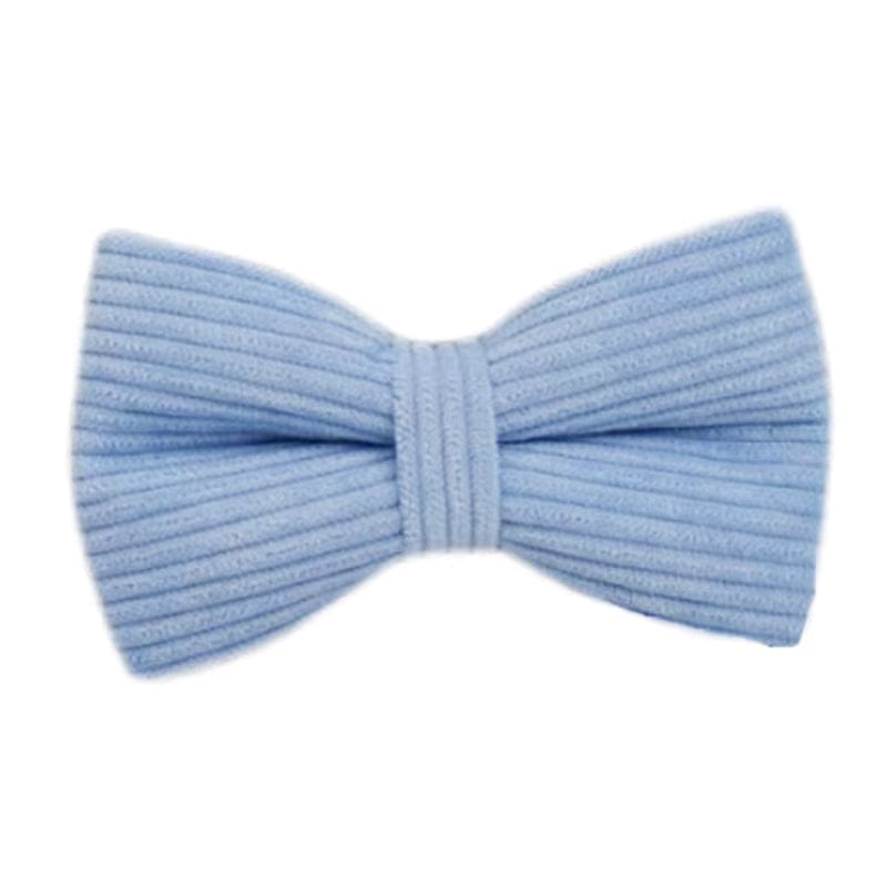 Ensemble classique personnalisé en velours côtelé bleu