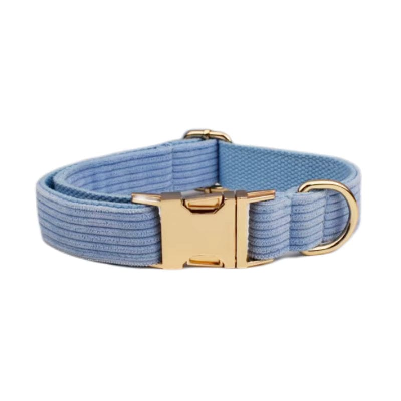 Ensemble classique personnalisé en velours côtelé bleu
