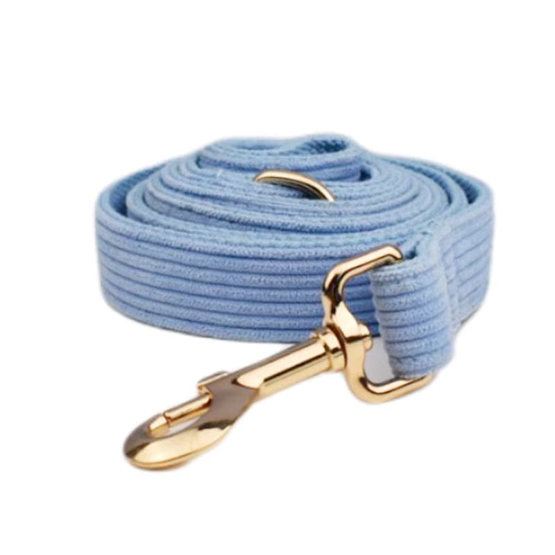 Ensemble classique personnalisé en velours côtelé bleu