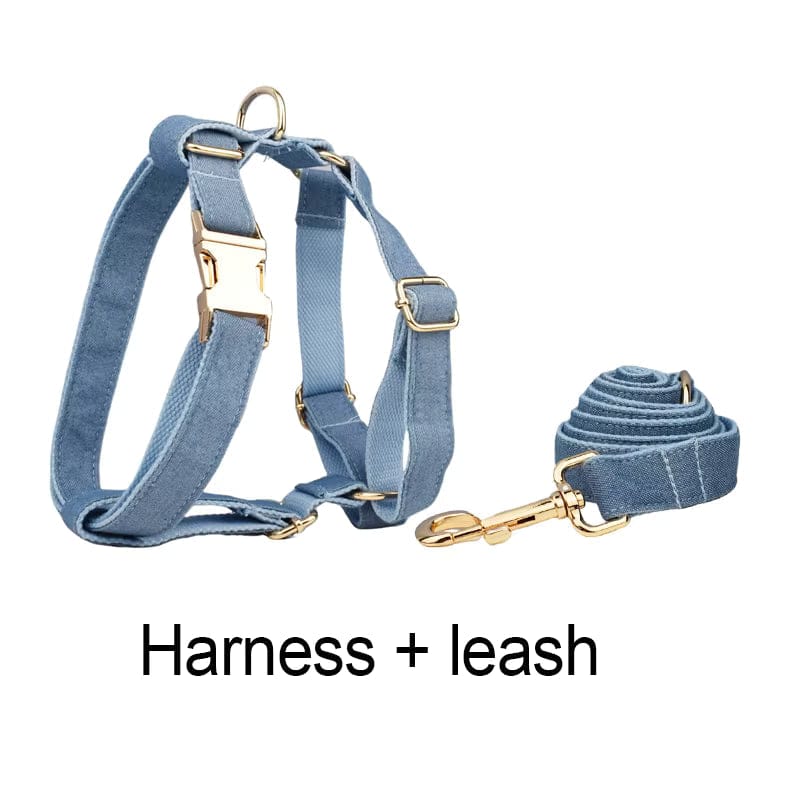 Ensemble classique en denim bleu personnalisé