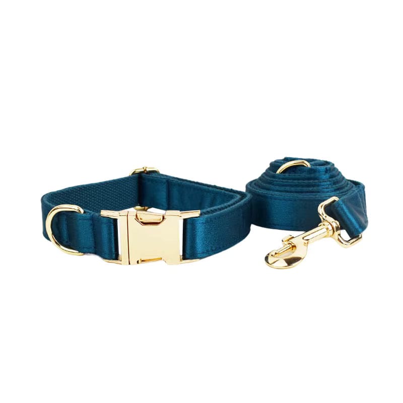 Ensemble classique personnalisé en satin bleu-vert