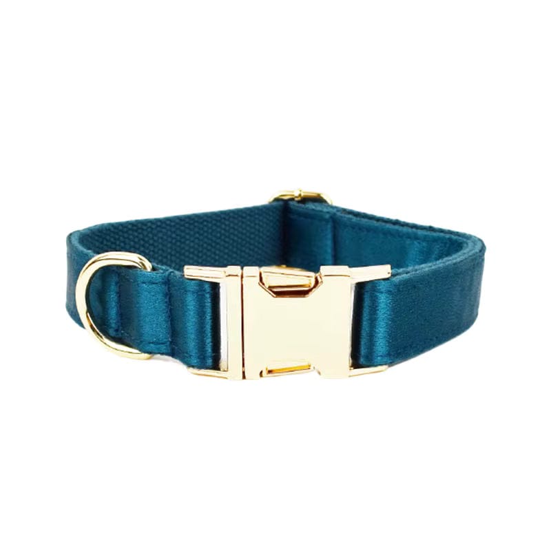 Ensemble classique personnalisé en satin bleu-vert