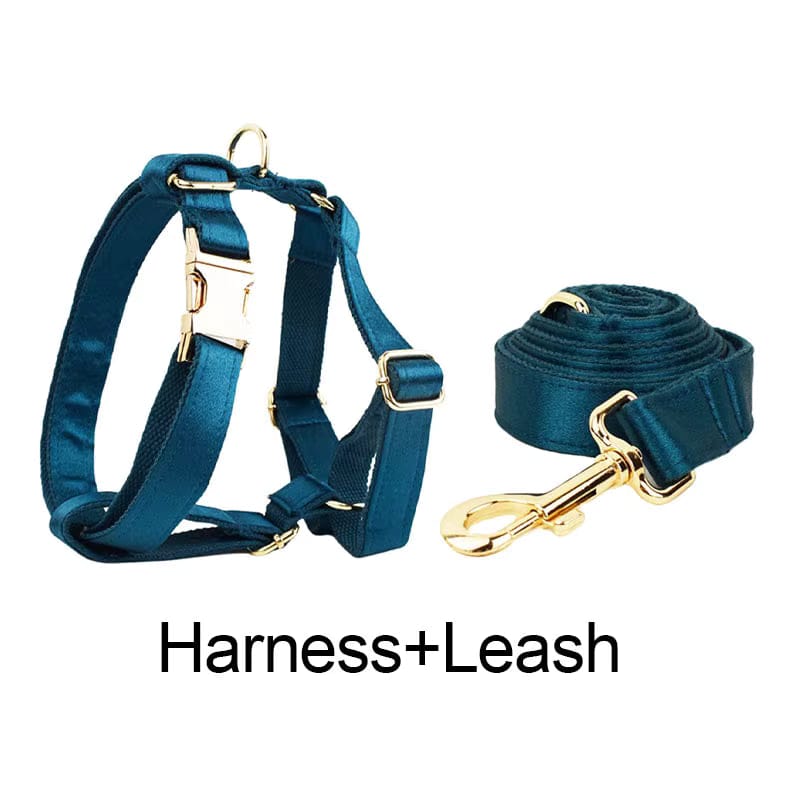 Ensemble classique personnalisé en satin bleu-vert