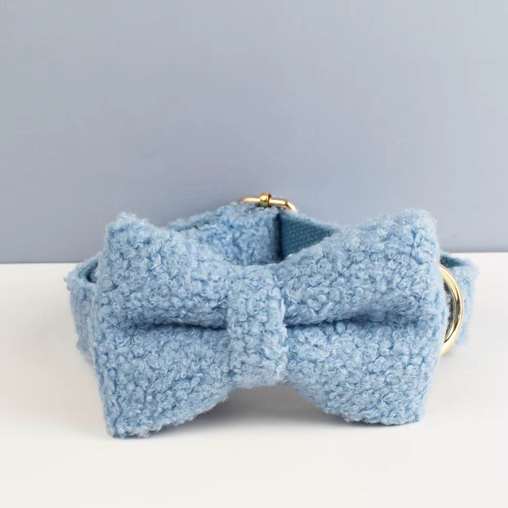 Ensemble classique personnalisé en velours ours bleu