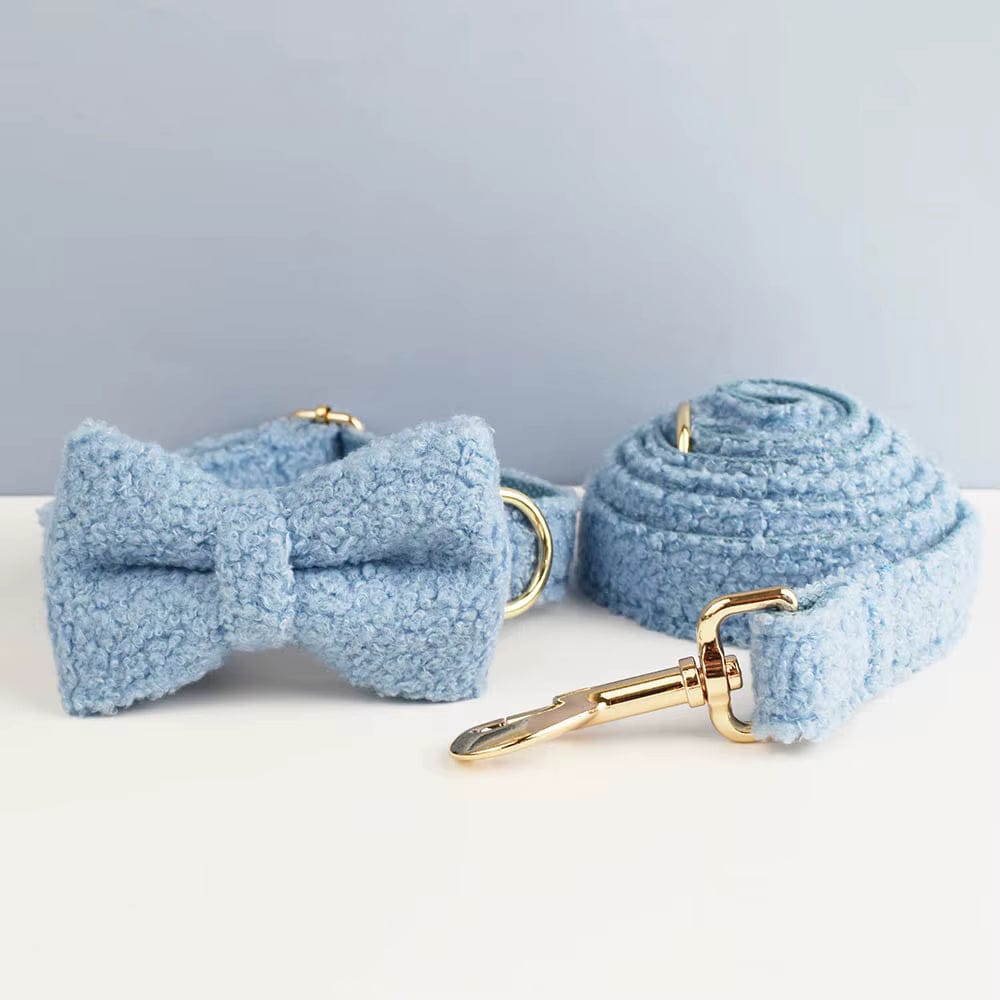 Ensemble classique personnalisé en velours ours bleu