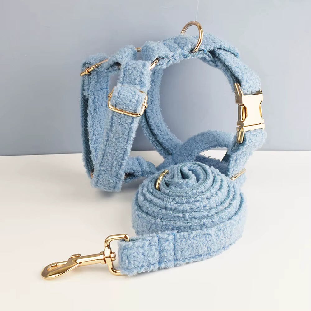 Ensemble classique personnalisé en velours ours bleu