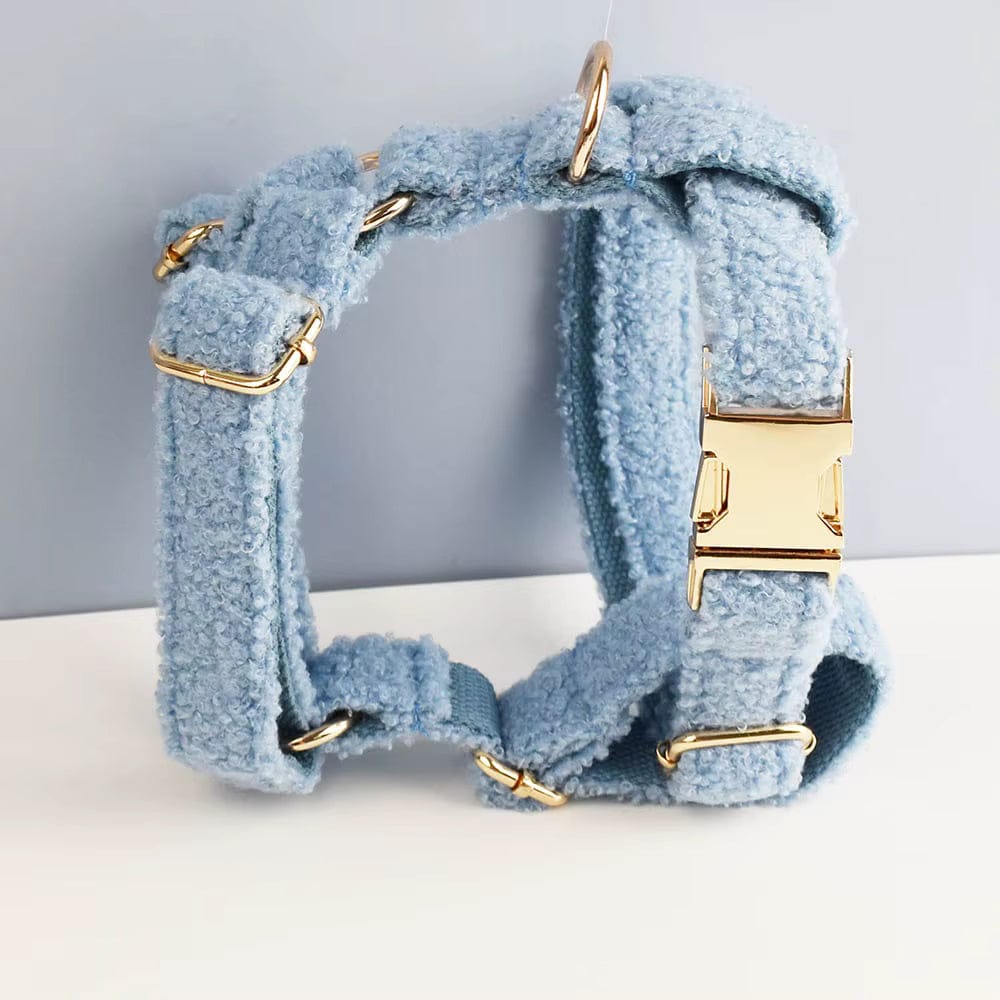 Ensemble classique personnalisé en velours ours bleu