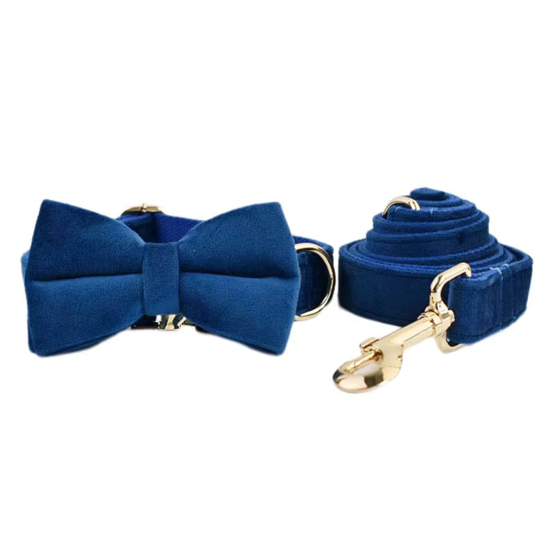 Conjunto clásico de terciopelo azul personalizado
