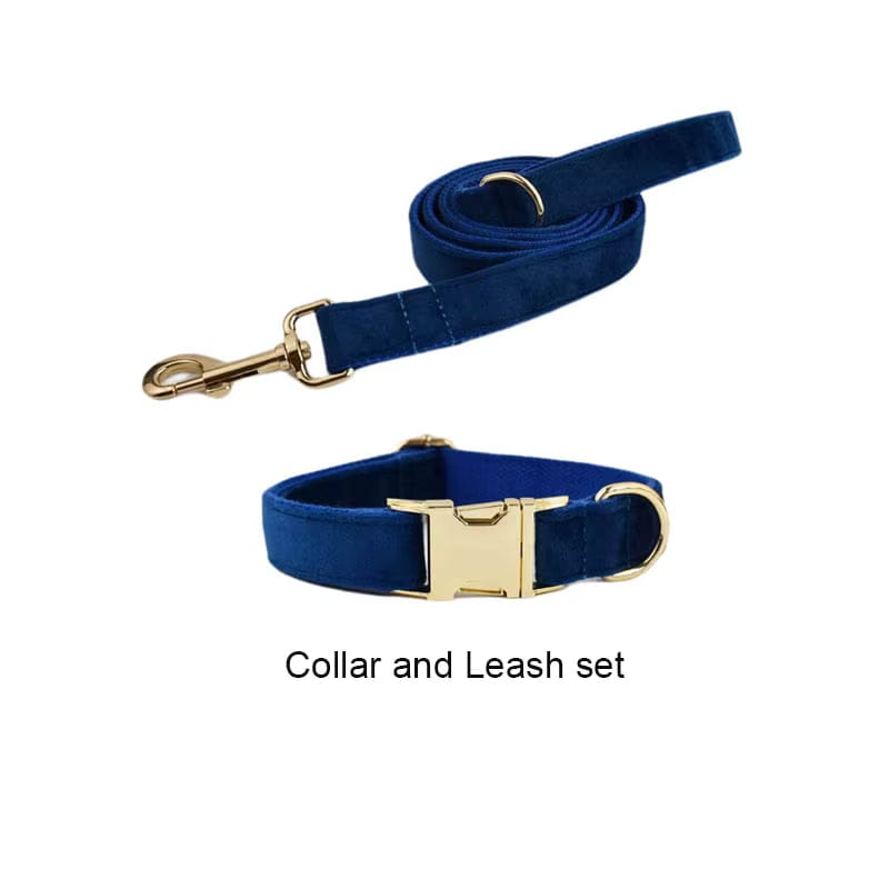 Conjunto clásico de terciopelo azul personalizado