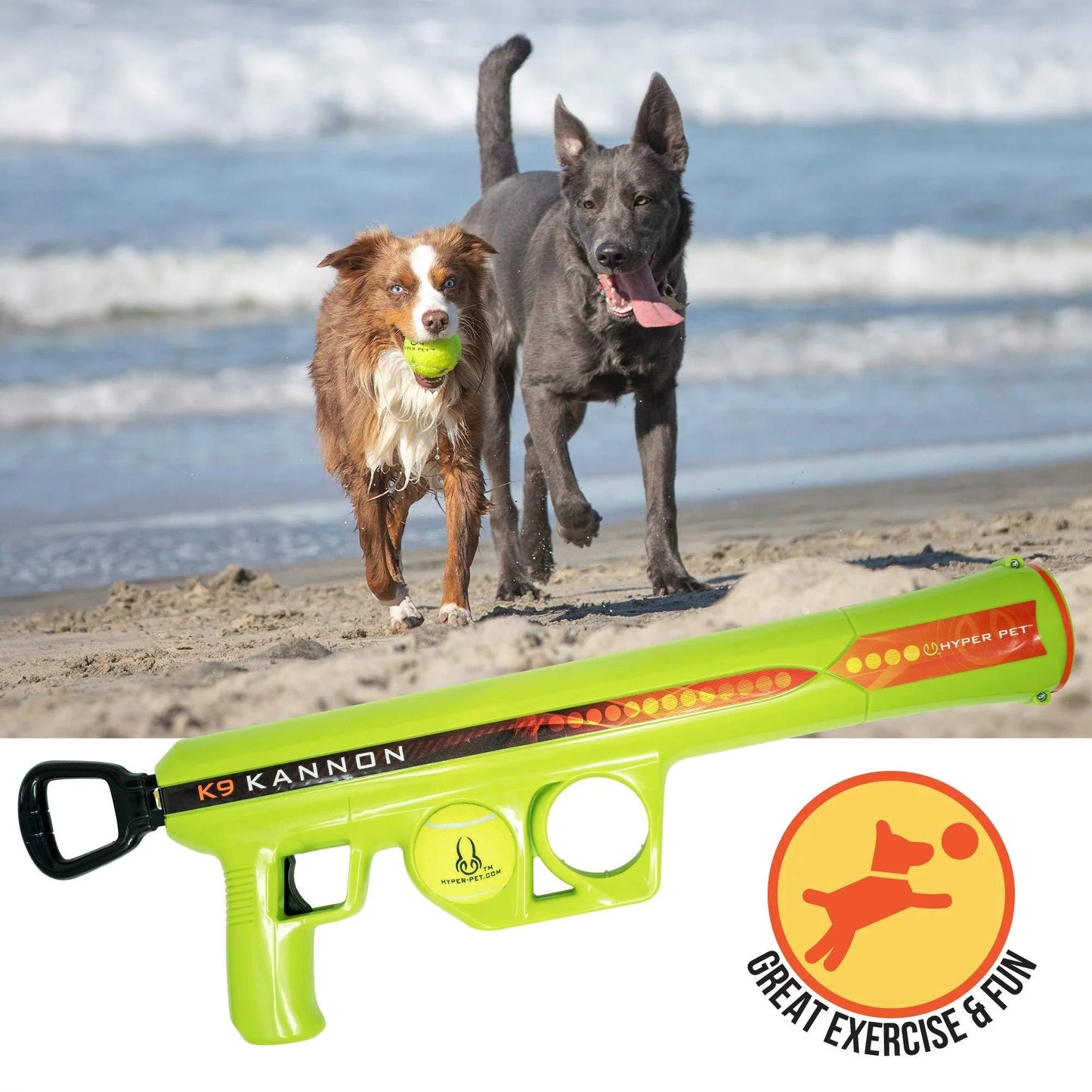 Lanceur de balles de tennis pour chien K9 Kannon