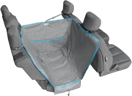 Demi-hamac Heather, demi-housse de siège auto pour animaux de compagnie, hamac de voiture pour chiens, résistant à l'eau, 70 cm de large (gris chiné)
