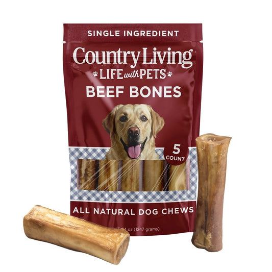 Os à mâcher Country Living pour chiens (12,5 à 15 cm) – Sachet de 5 – Friandises naturelles longue durée – Ingrédient unique, riches en protéines, sans cuir brut – Favorisent la santé dentaire