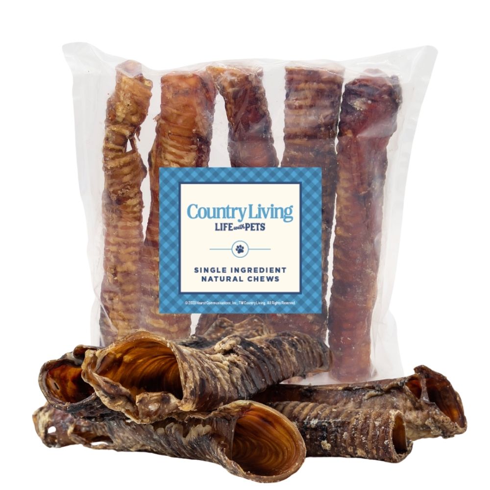 Friandises pour chiens Country Living à base de trachée de bœuf entièrement naturelle, à mâcher riches en protéines – 30 cm (paquet de 5) 