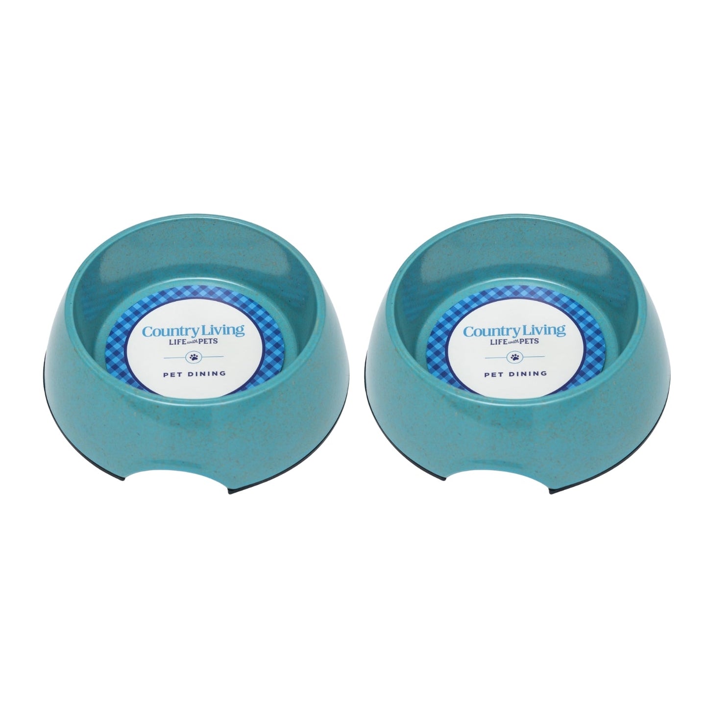 Ensemble de 2 gamelles pour chien en fibre naturelle Country Living – Bleu sarcelle