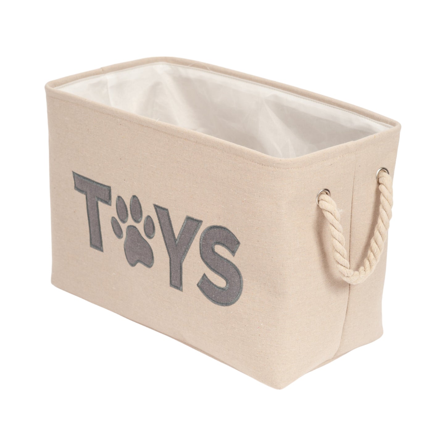 Panier de rangement pliable en tissu Country Living pour jouets pour chiens - Organisateur pratique pour accessoires pour animaux de compagnie
