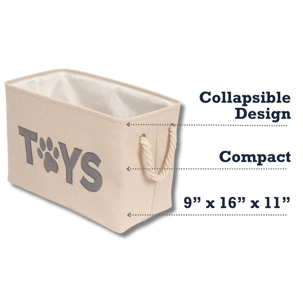 Panier de rangement pliable en tissu Country Living pour jouets pour chiens - Organisateur pratique pour accessoires pour animaux de compagnie