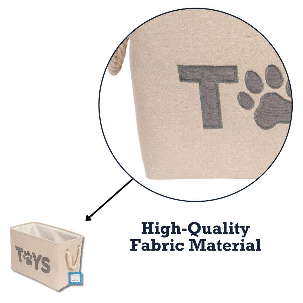 Panier de rangement pliable en tissu Country Living pour jouets pour chiens - Organisateur pratique pour accessoires pour animaux de compagnie