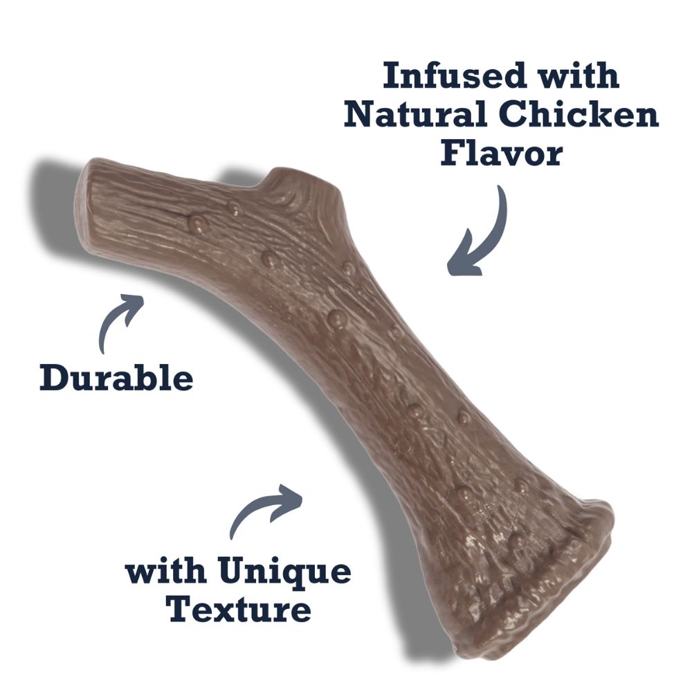 Juguete masticable para perros Country Living con asta de nailon y sabor a pollo natural