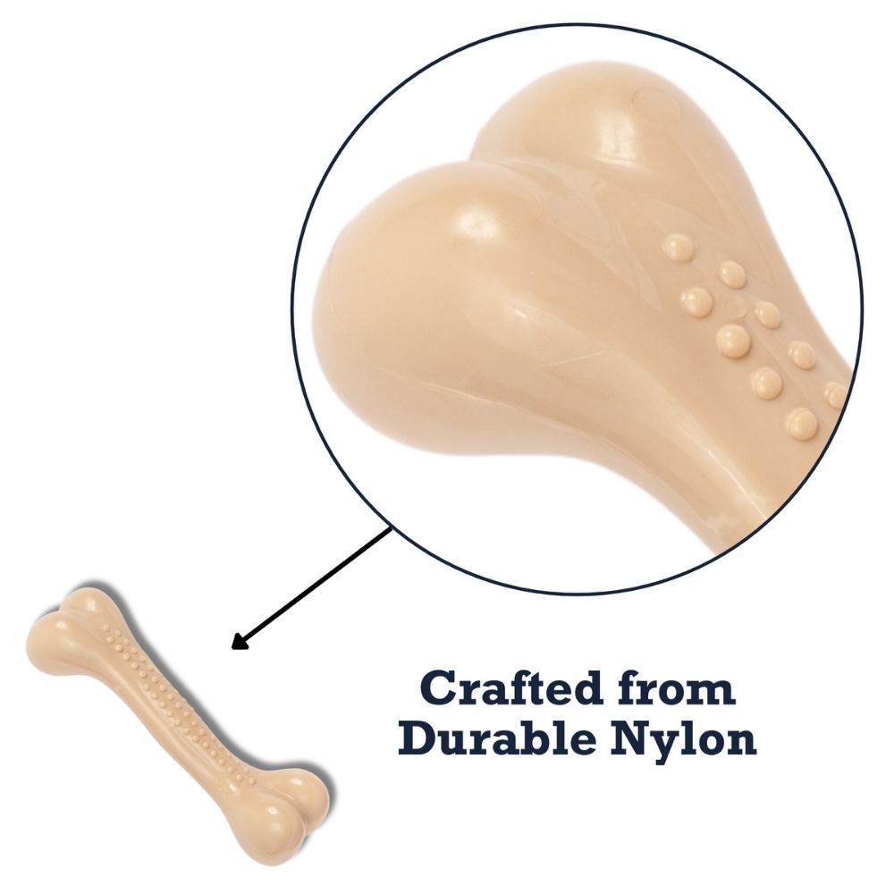 Juguete masticable de nailon Country Living para perros (sabor a pollo), ideal para masticadores empedernidos.