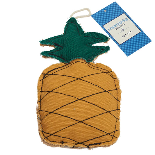 Jouet à mâcher pour chien en toile et jute en forme d'ananas de Country Living – Durable, sûr et non toxique