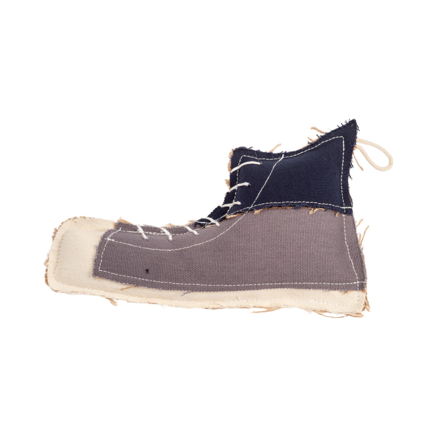 Juguete masticable para perros Country Living de lona y yute con forma de zapato: duradero, seguro y no tóxico.