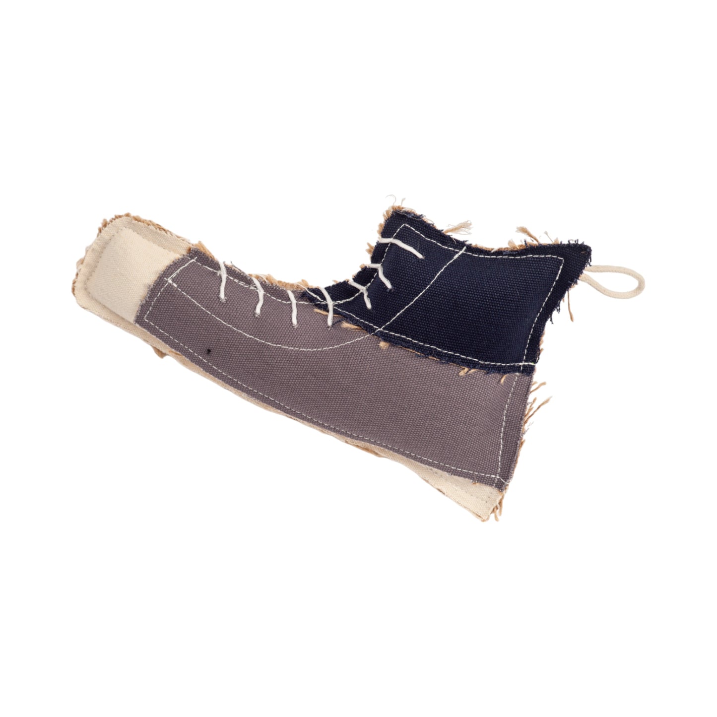 Juguete masticable para perros Country Living de lona y yute con forma de zapato: duradero, seguro y no tóxico.