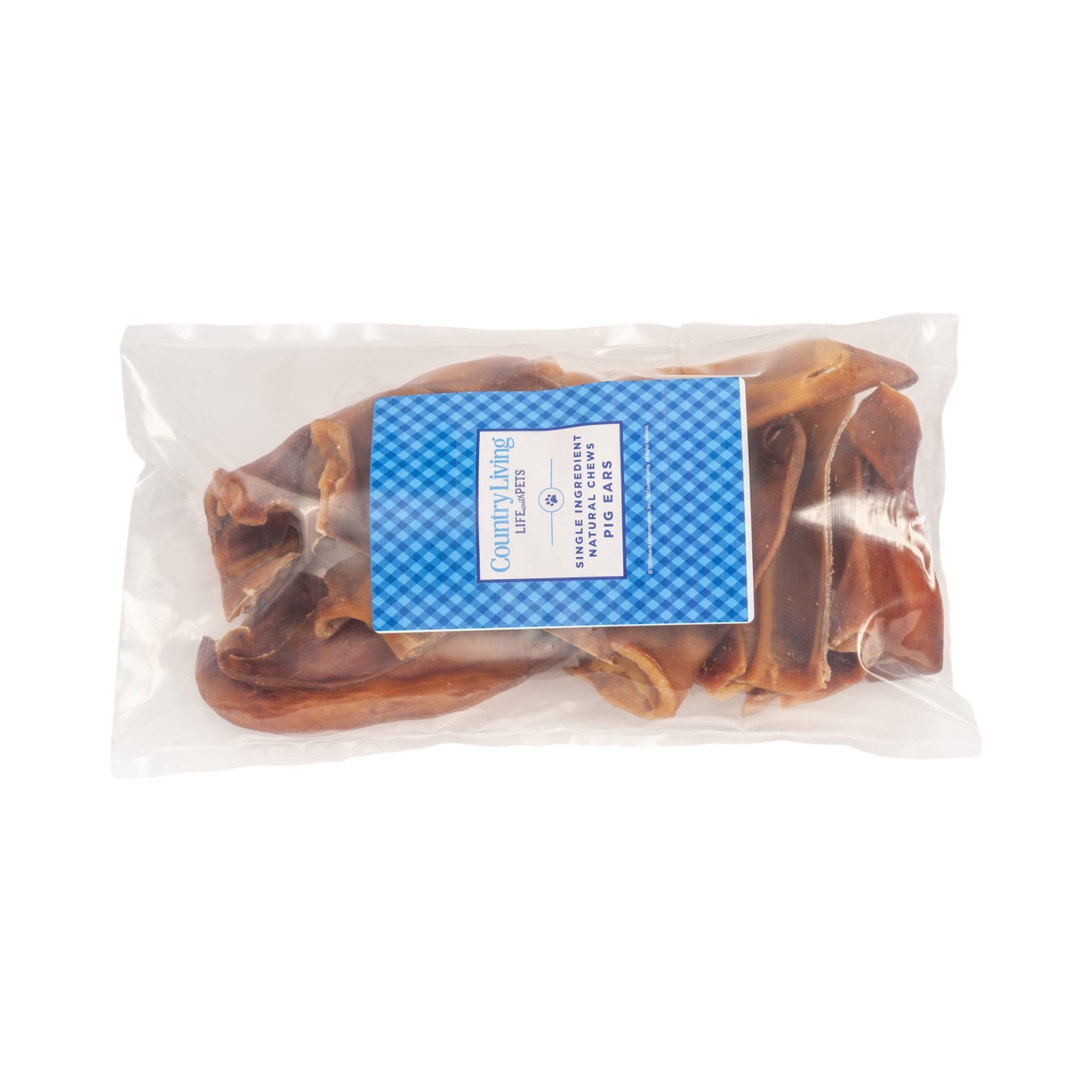 Premios para perros Country Living de orejas de cerdo enteras: masticables de cerdo 100 % naturales y premium para el cuidado dental (paquete de 15) 