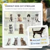 Cochecito plegable de un solo clic para perros grandes, medianos y pequeños, mascotas y gatos con almacenamiento.