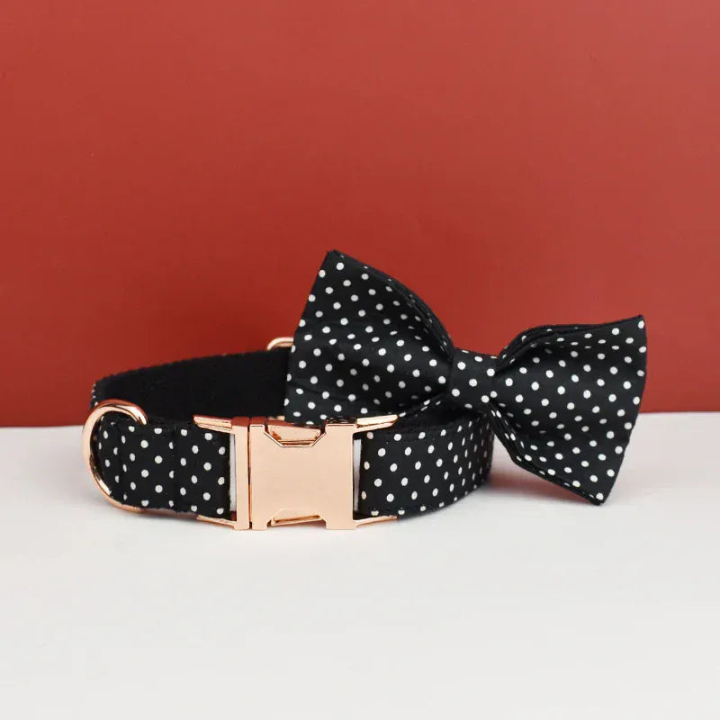 Ensemble classique personnalisé à pois noirs