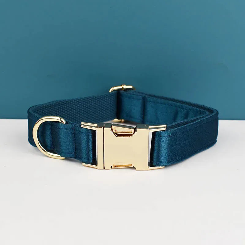 Ensemble classique personnalisé en satin bleu-vert