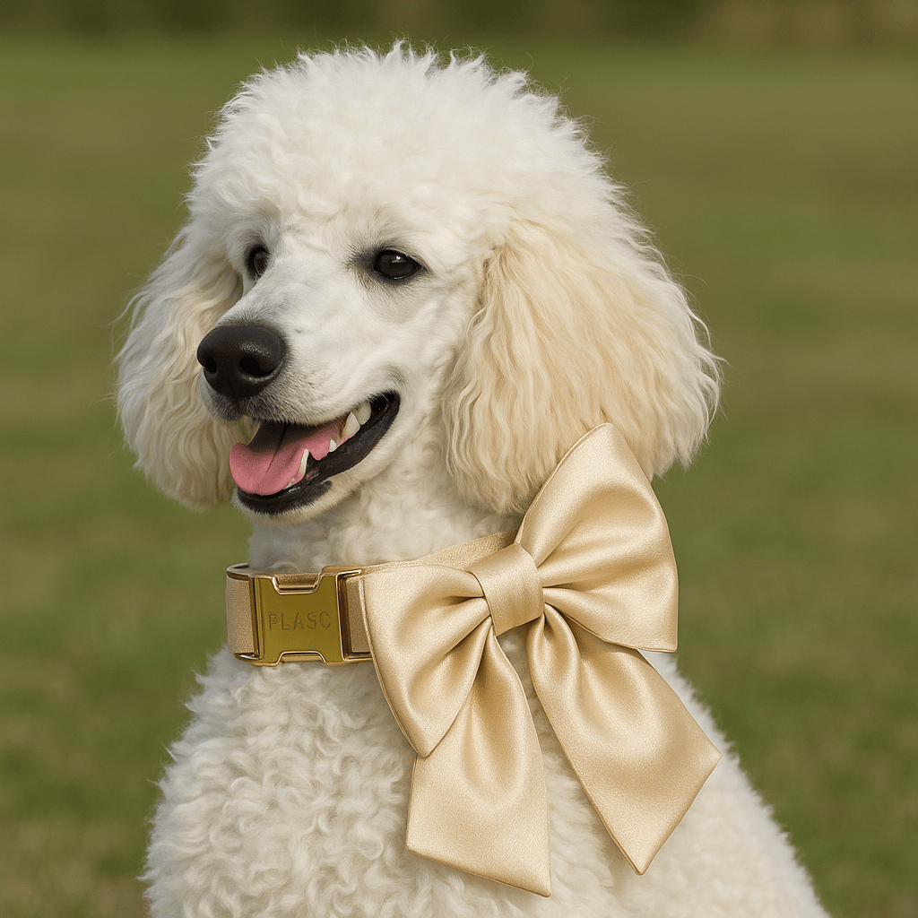 Ensemble de mariage classique personnalisé en satin doré