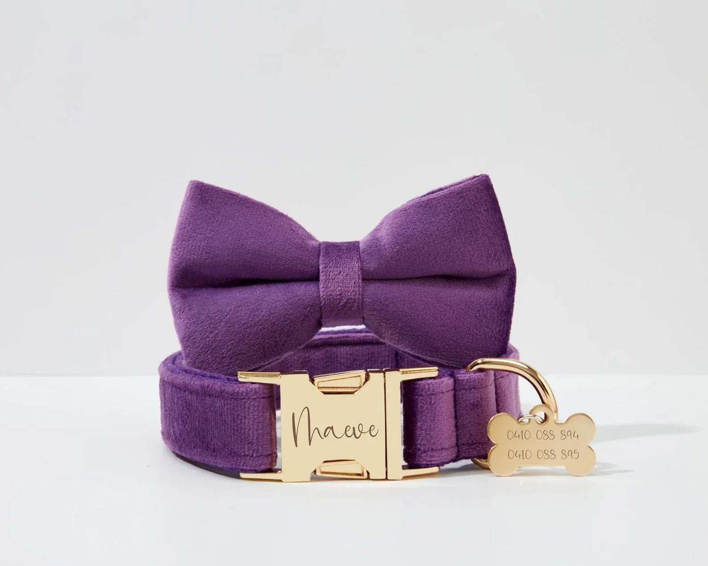Ensemble classique personnalisé en velours violet