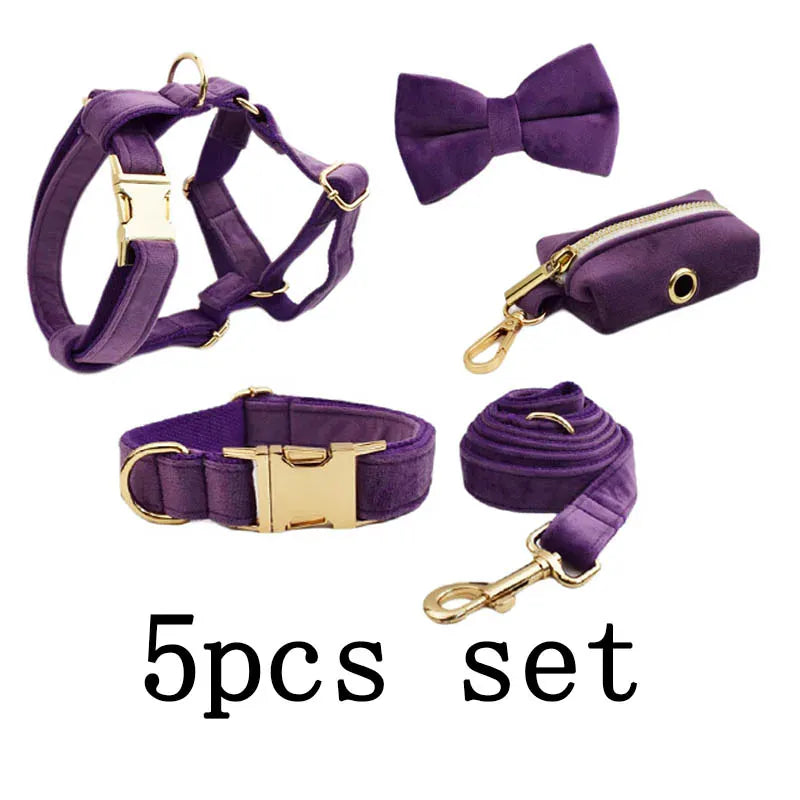 Ensemble classique personnalisé en velours violet