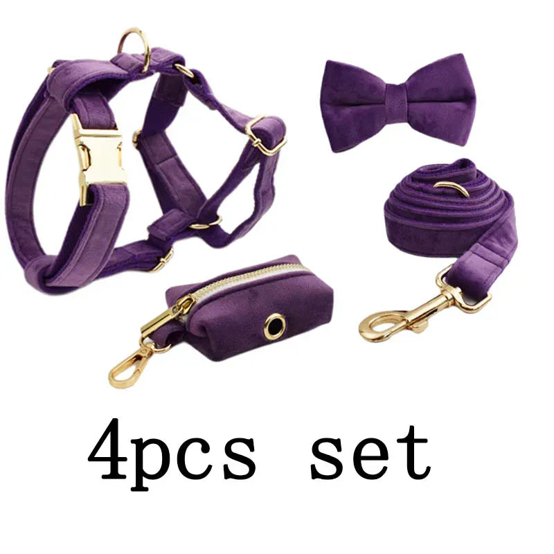 Ensemble classique personnalisé en velours violet