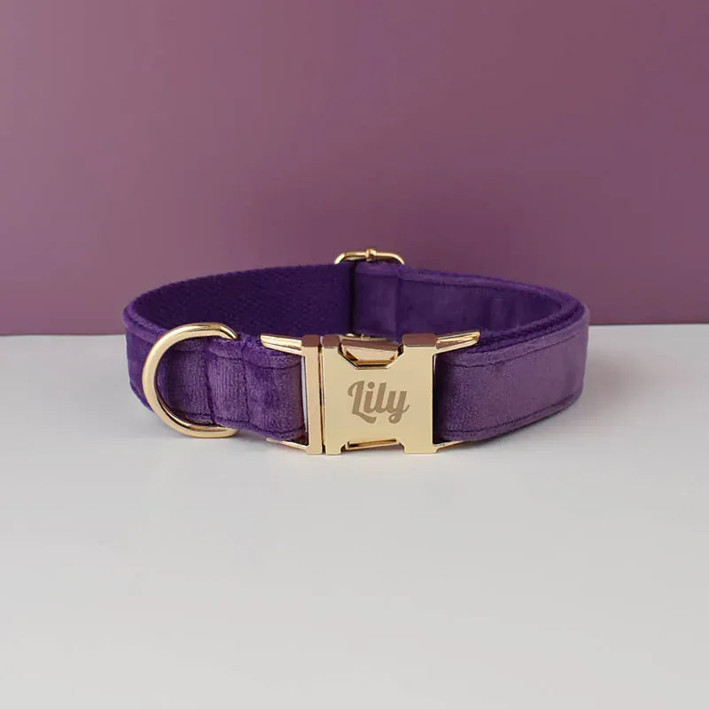 Ensemble classique personnalisé en velours violet